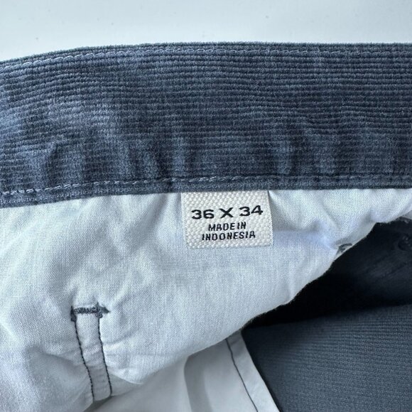 Flint and Tinder Pants 36x34 Gray Slim Fit Corduroy Casual Cotton Stretch - Picture 4 of 10
